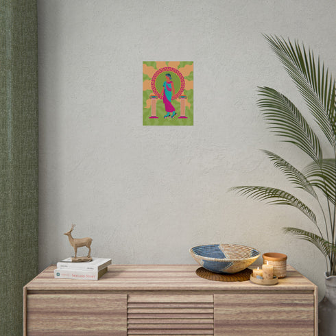 Roller Skating Grecian Goddess Art Print